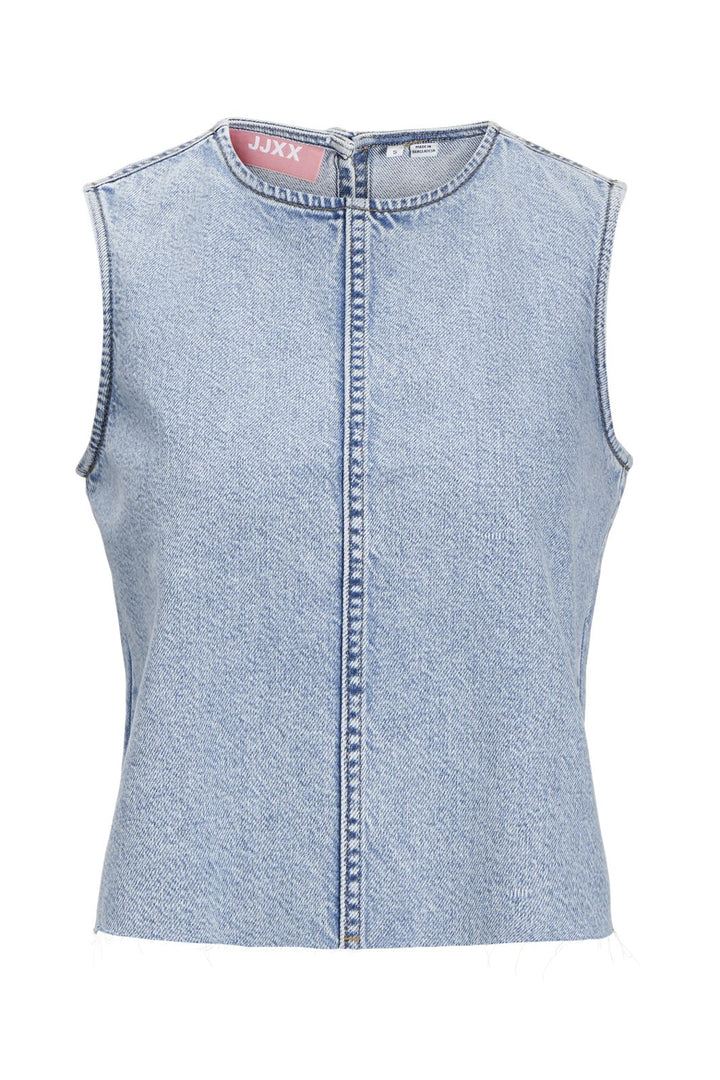 Jjxx - Jxmaggie Cut Off Denim Top - 4650241 Light Blue Denim