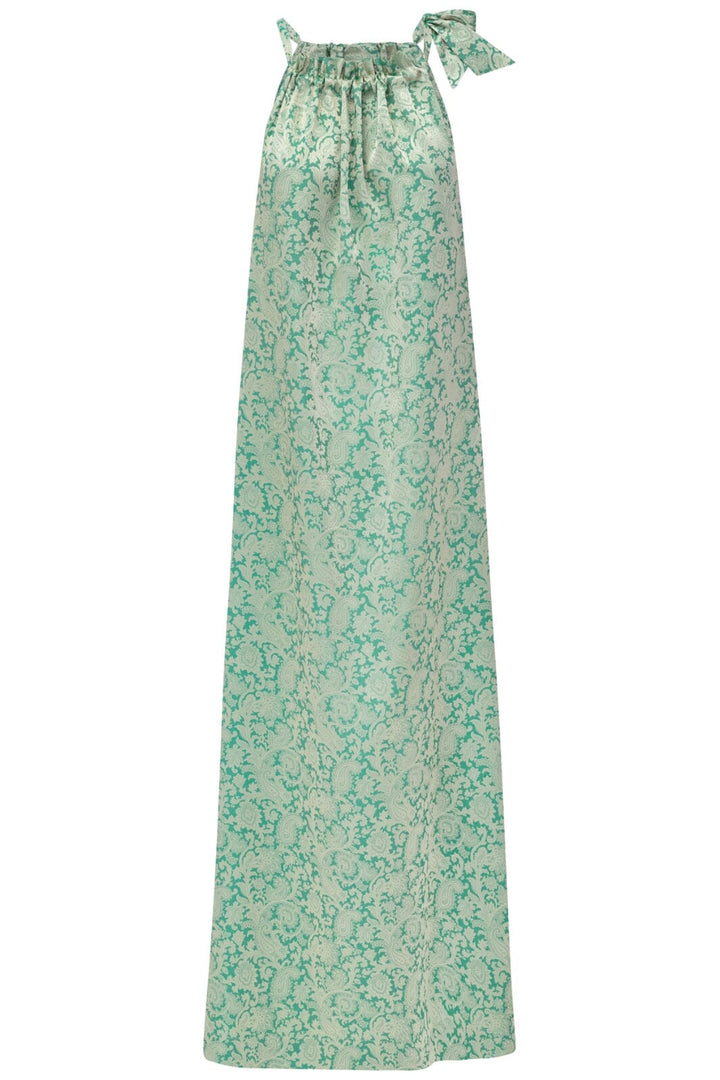 Karmamia - Simone Dress - Emerald Gold Jacquard Kjoler 