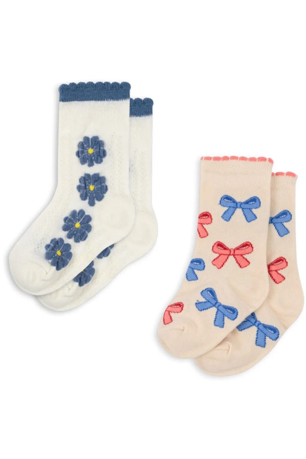 Konges Sløjd - 2 Pack Jaquard Socks - Bow Mix Strømper 