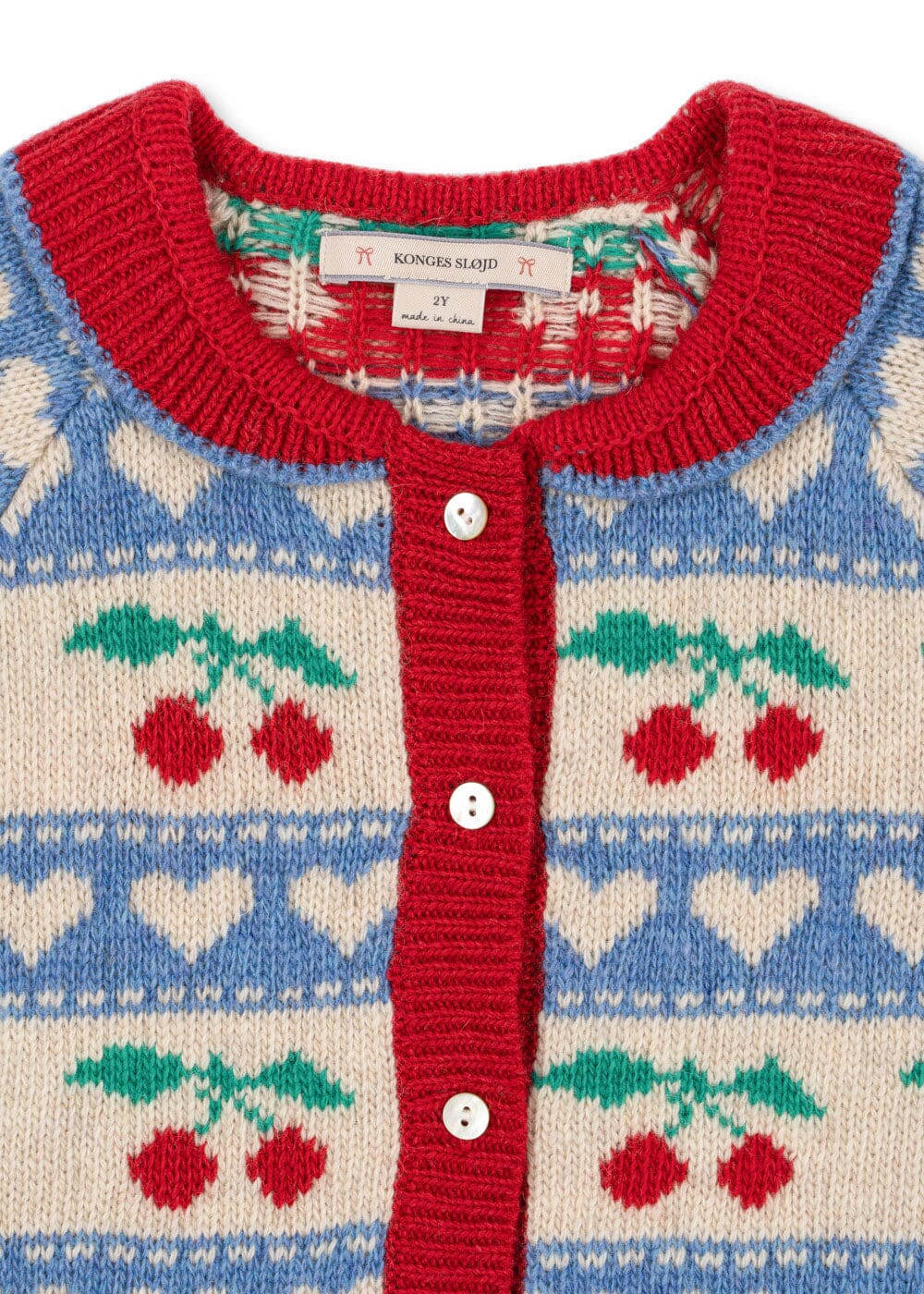 Konges Sløjd - Belou Knit Cardigan - Cherry Stripe Cardigans 