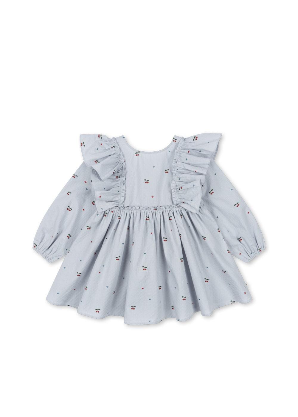 Konges Sløjd - Evia Ls Bow Dress Gots - Cherry Blue Coeur Kjoler 