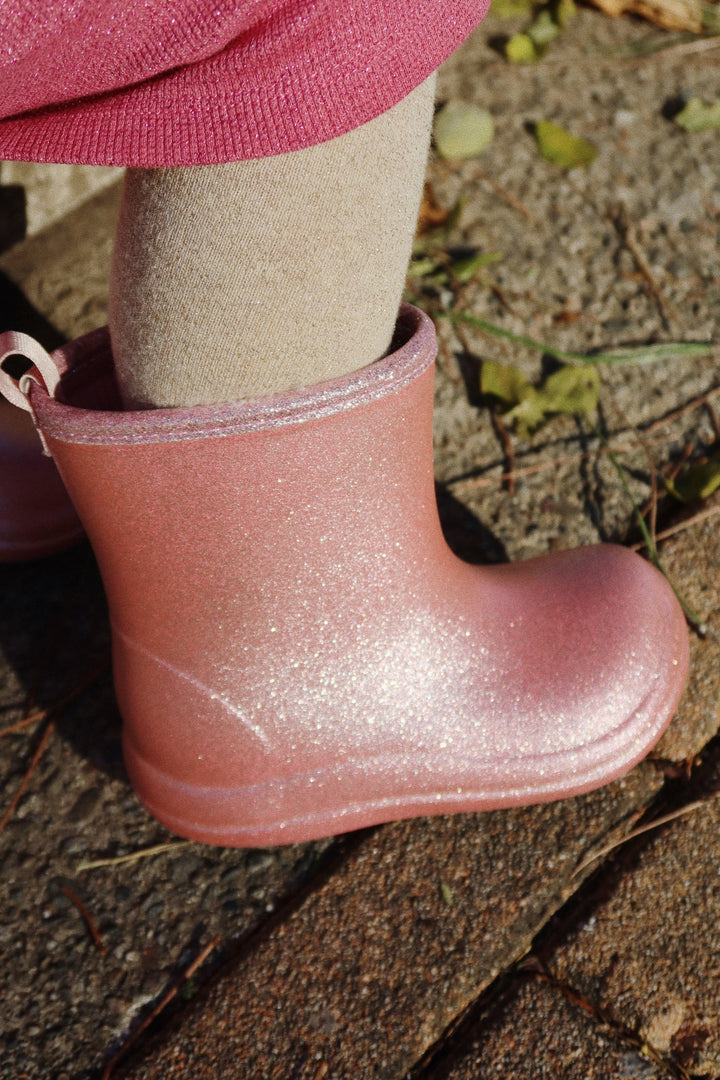 Konges Sløjd - Luc Lightweight Glitter Rain Boot - Glitter Rose Gummistøvler 