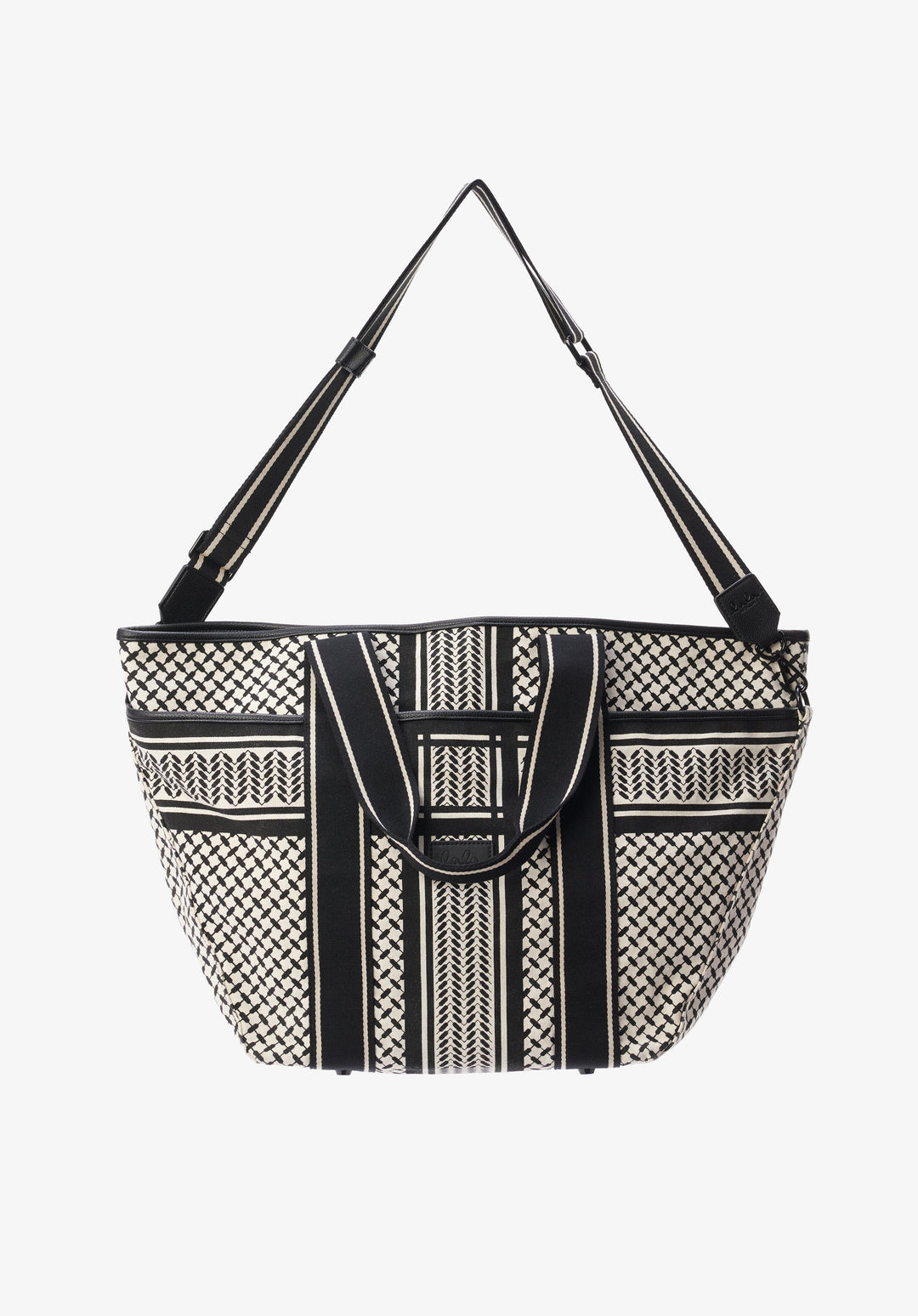 Lala Berlin - East West Tote Marin - heritage stripe black Tasker 