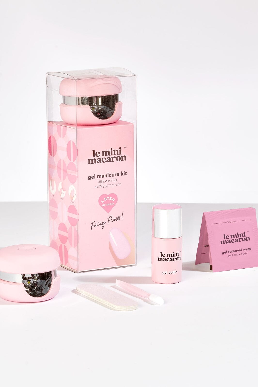 Le Mini Macaron - Gel Manicure Kit - Fairy Floss Neglelak 