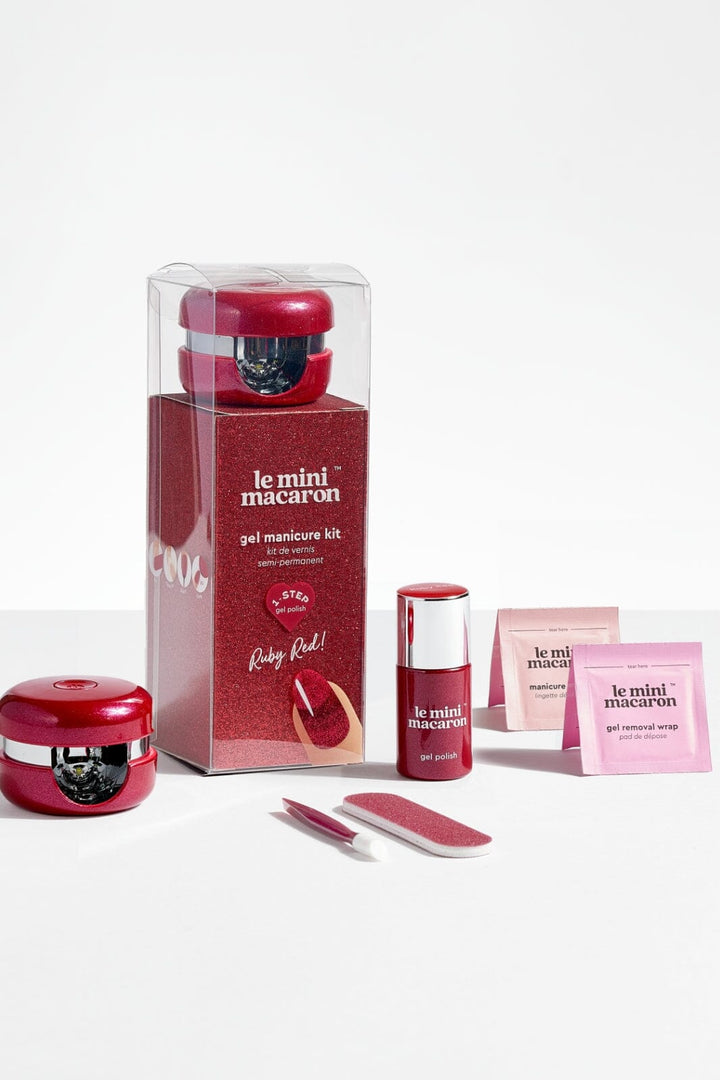 Le Mini Macaron - Gel Manicure Kit - Ruby Red Neglelak 