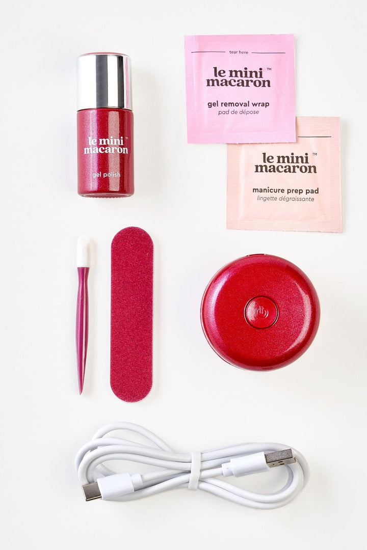 Le Mini Macaron - Gel Manicure Kit - Ruby Red Neglelak 