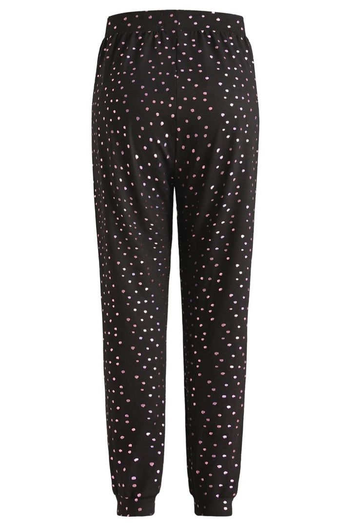 Liberte - Alma-Pants - Black Pink Holographic Dot Bukser 