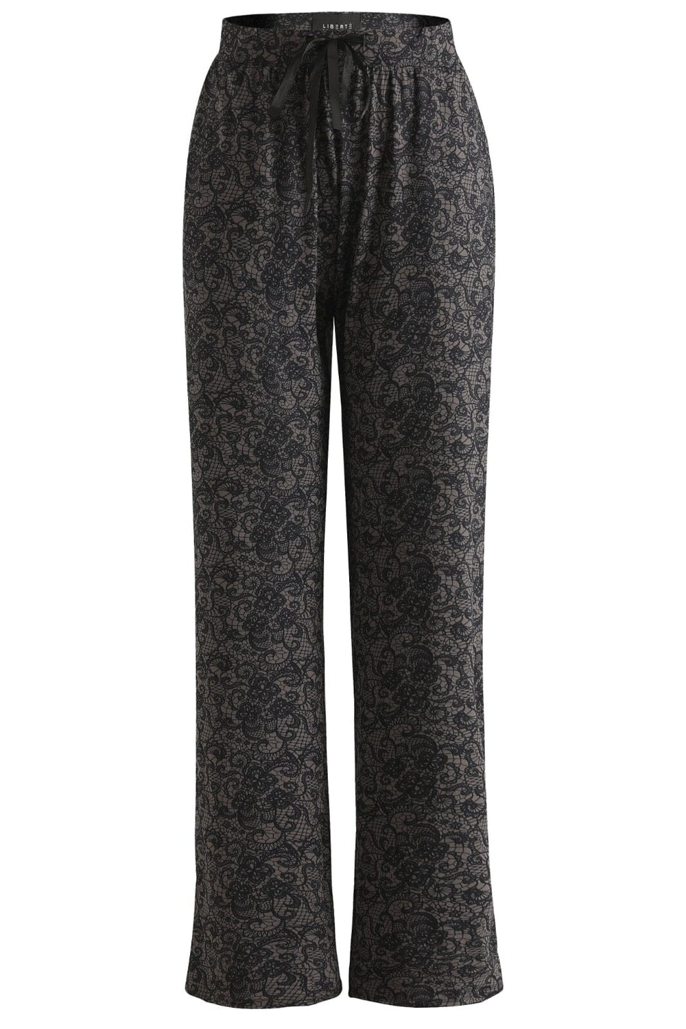 Liberte - Alma-Wide-Pants - Black Grey Lace Bukser 