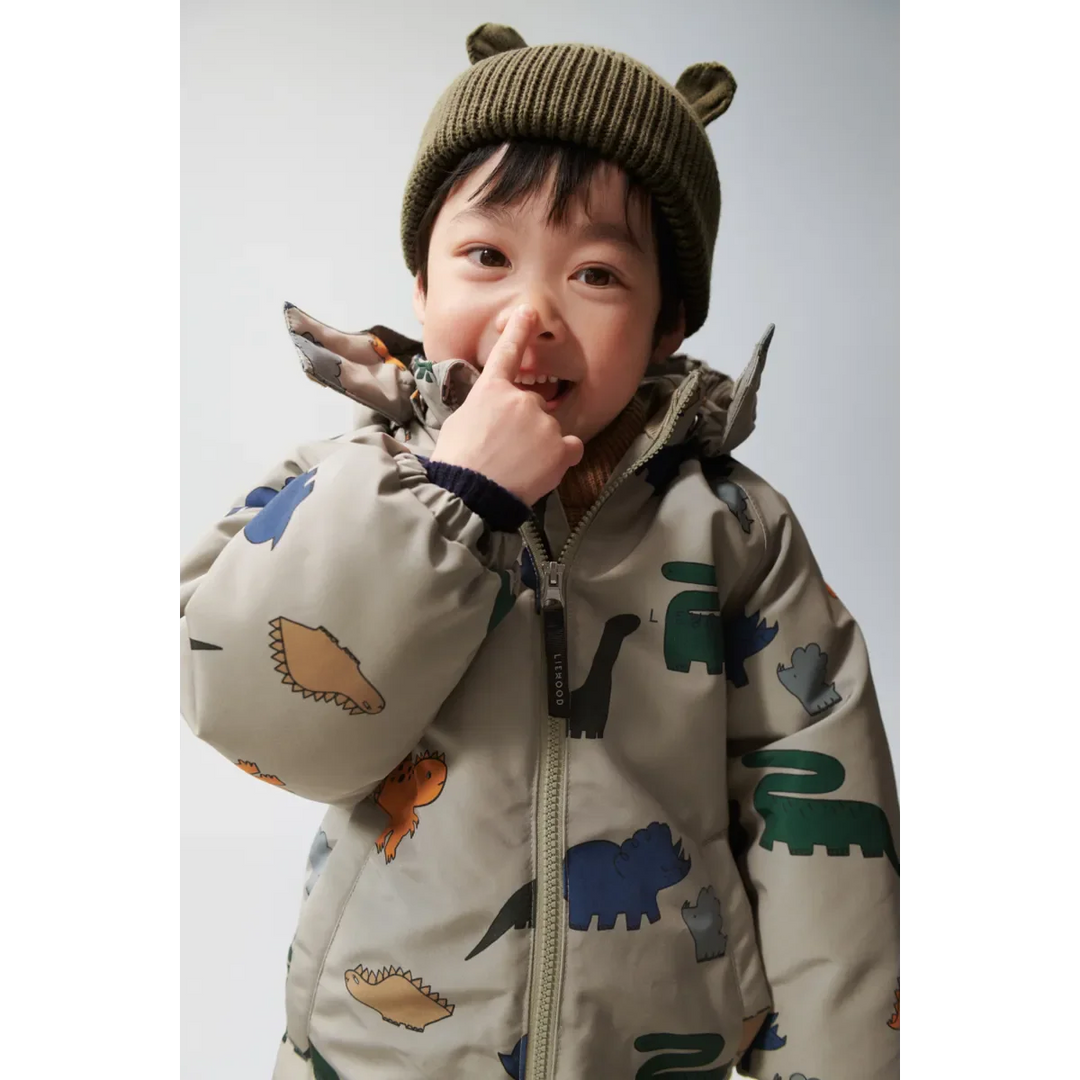 Liewood - Isa Snowsuit - Dinosaurs / Mist Flyverdragter 