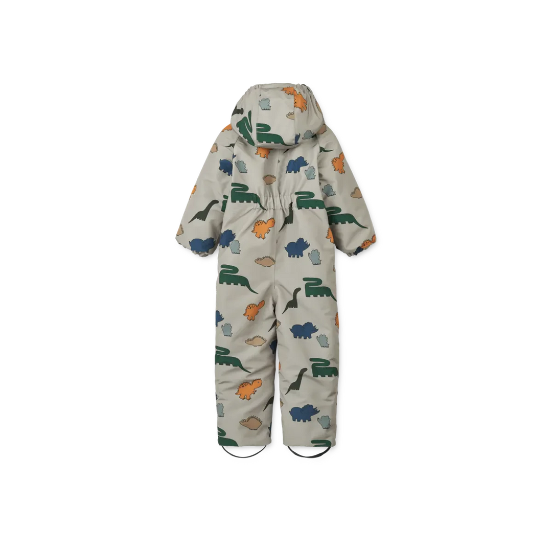 Liewood - Isa Snowsuit - Dinosaurs / Mist Flyverdragter 