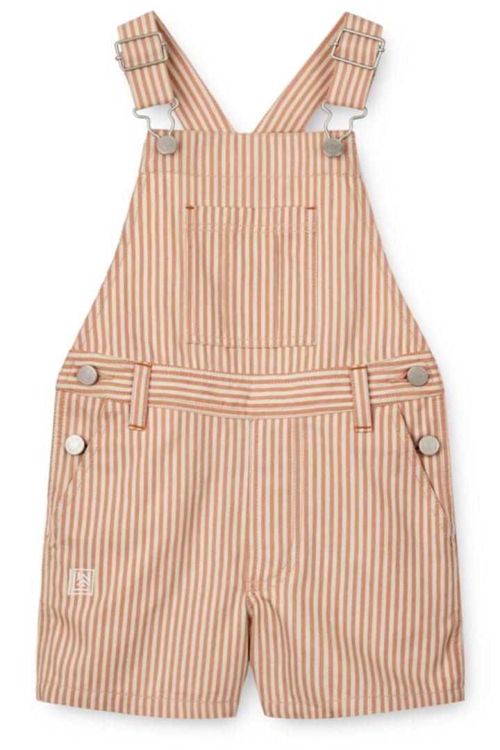 Liewood - Venedict Stripe Dungaree - Y/D Stripe Tuscany Rose/ Sandy Buksedragter 