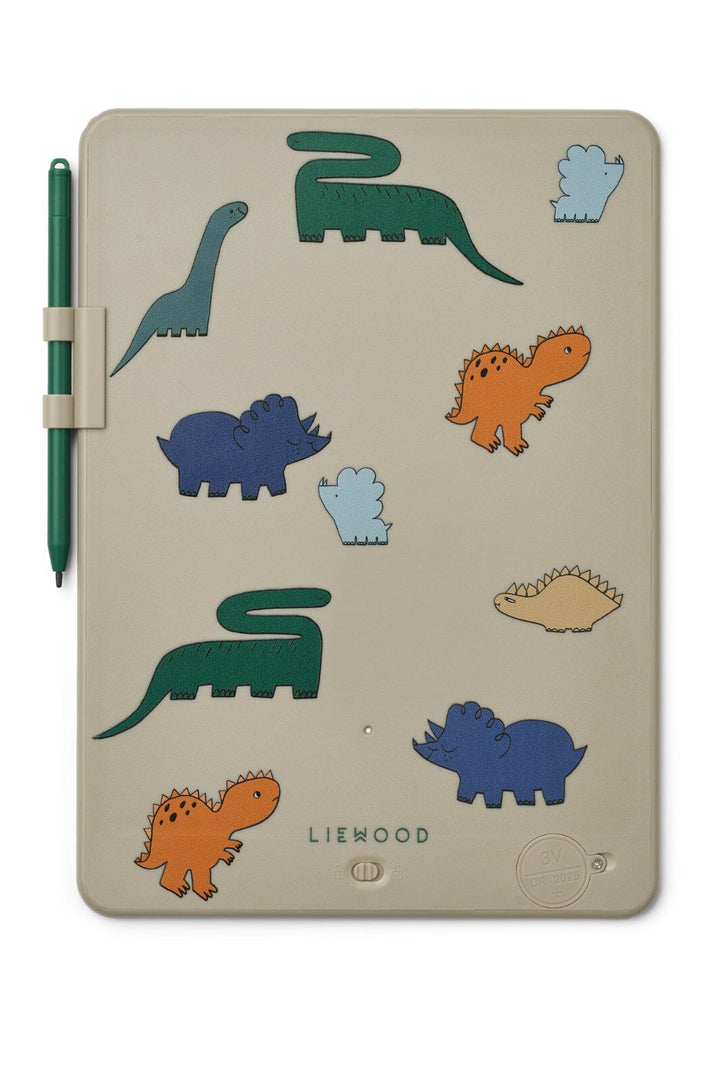 Liewood - Zora Magic Drawing Board 10 Inches - Dinosaurs / Mist