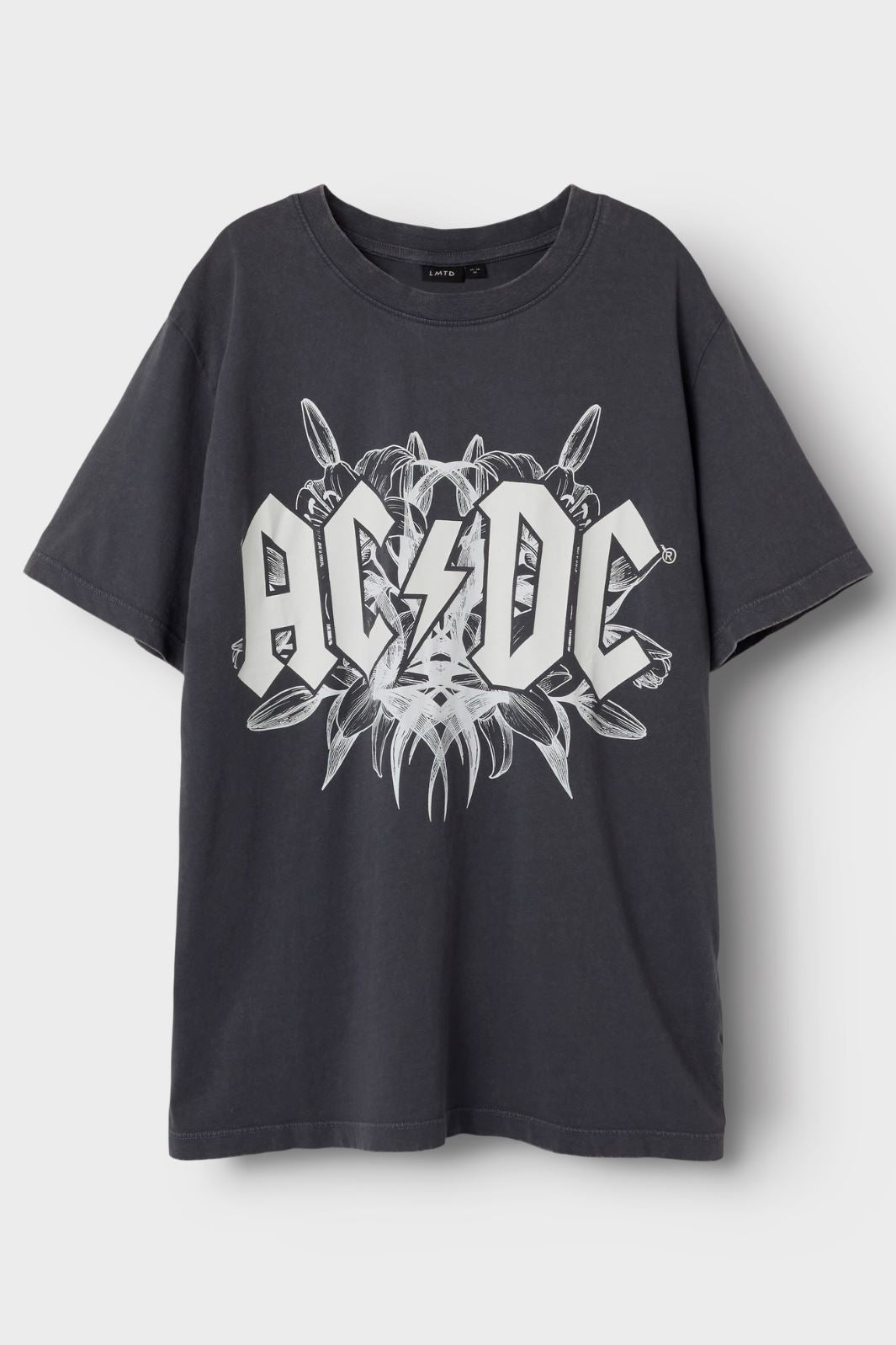 Lmtd - Nlfvilma Acdc Ss  Top Lad Bfu - 4783710 Asphalt