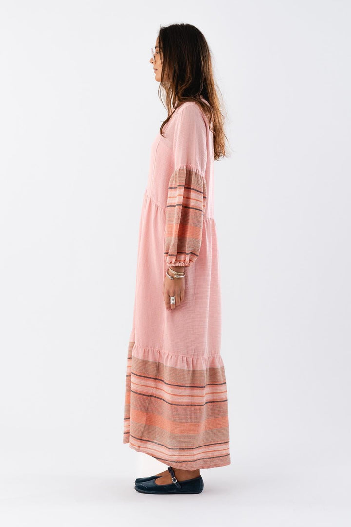 Forudbestilling - Lollys Laundry - MarnieLL Maxi Dress LS 24298-3061 - 36 Dusty Rose Kjoler 