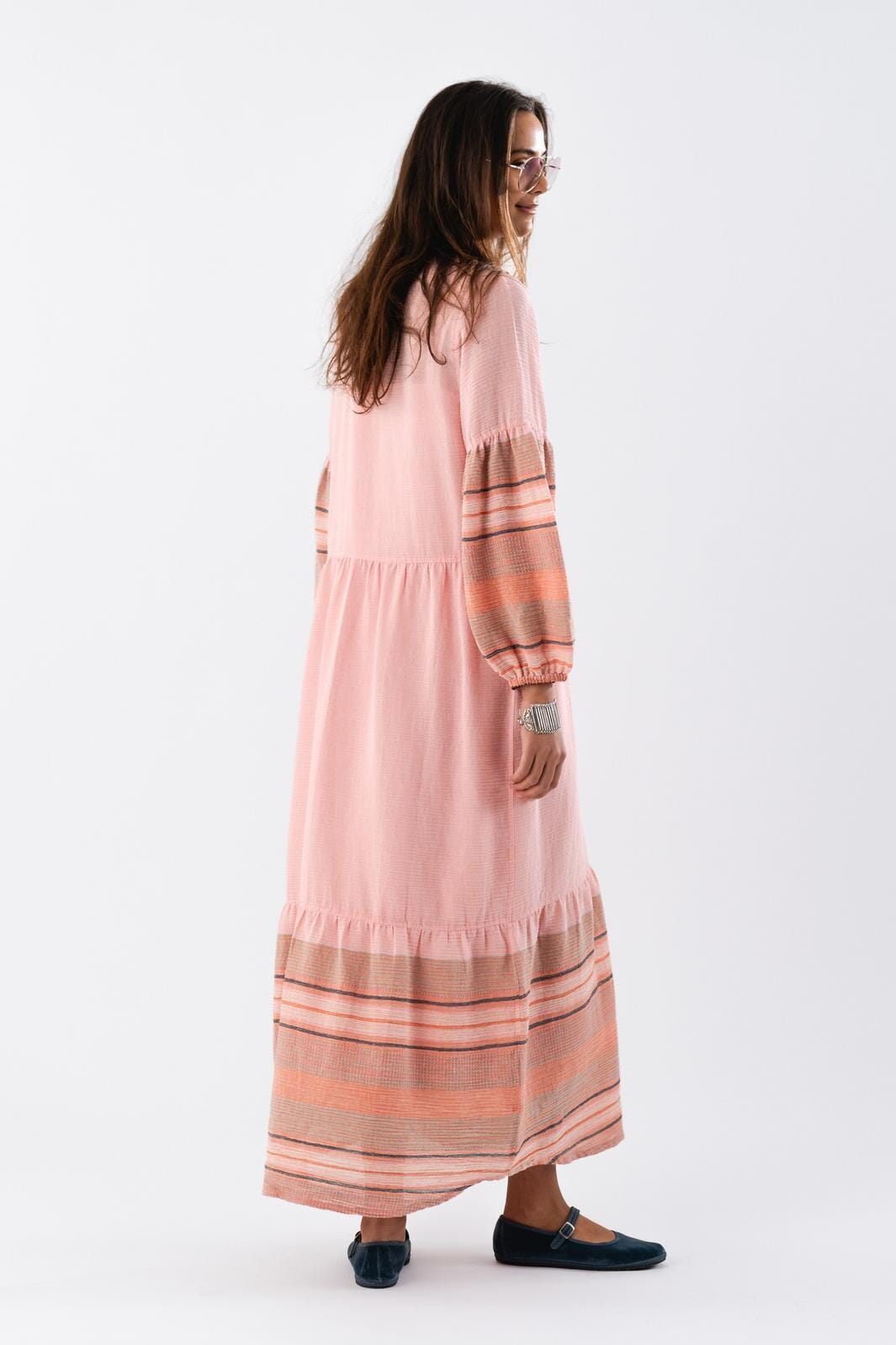 Forudbestilling - Lollys Laundry - MarnieLL Maxi Dress LS 24298-3061 - 36 Dusty Rose Kjoler 