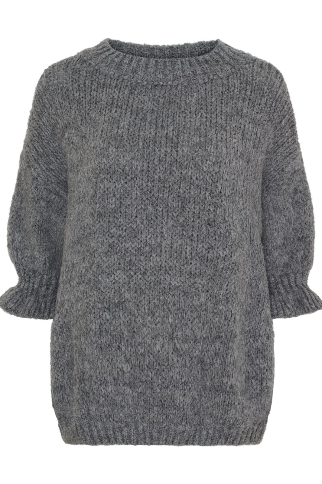 Marta Du Chateau - Mdcodette Knit 9162 - Medium Grey Strikbluser 