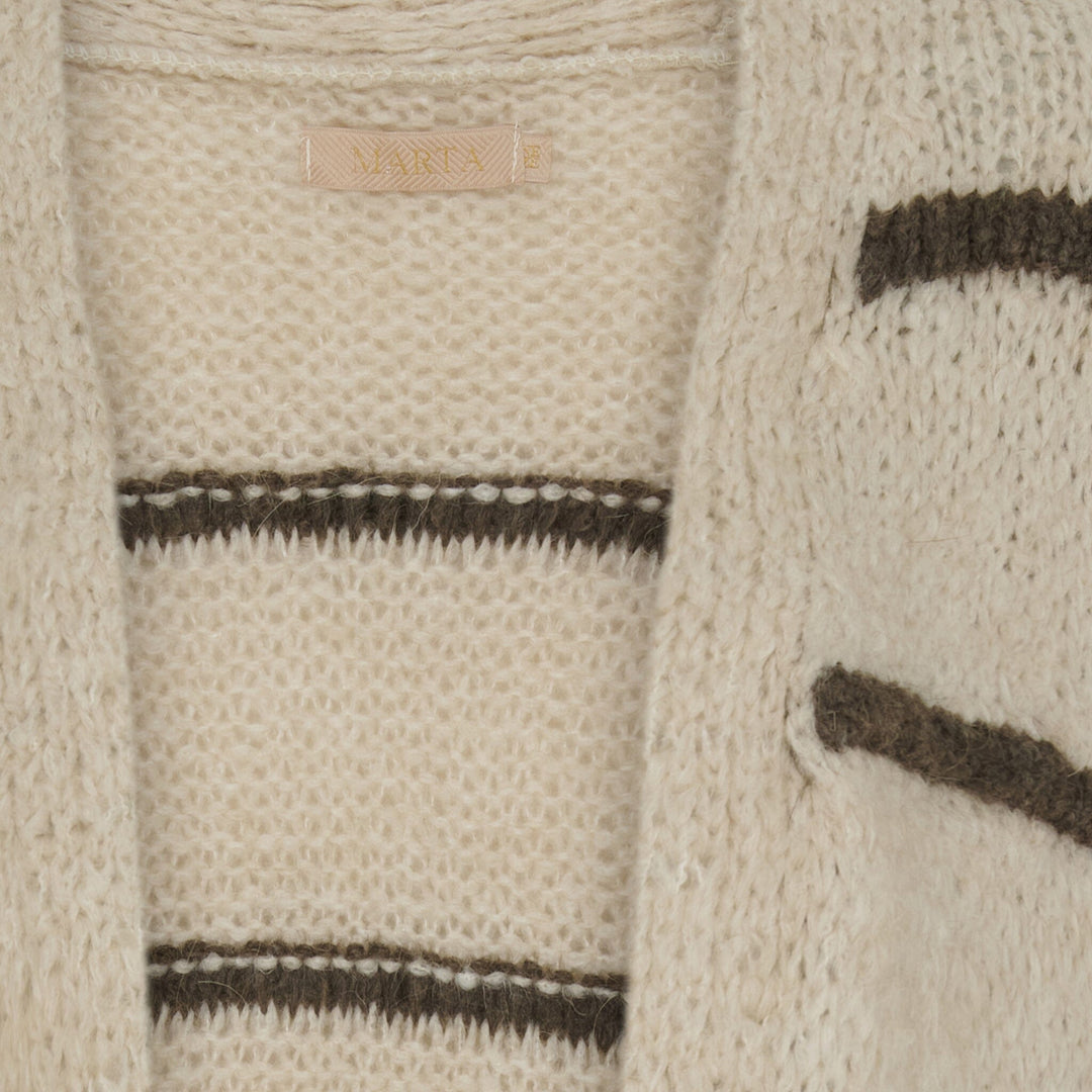 Marta Du Chateau - Mdcsimone Knit A0178 - Beige/Fango Cardigans 