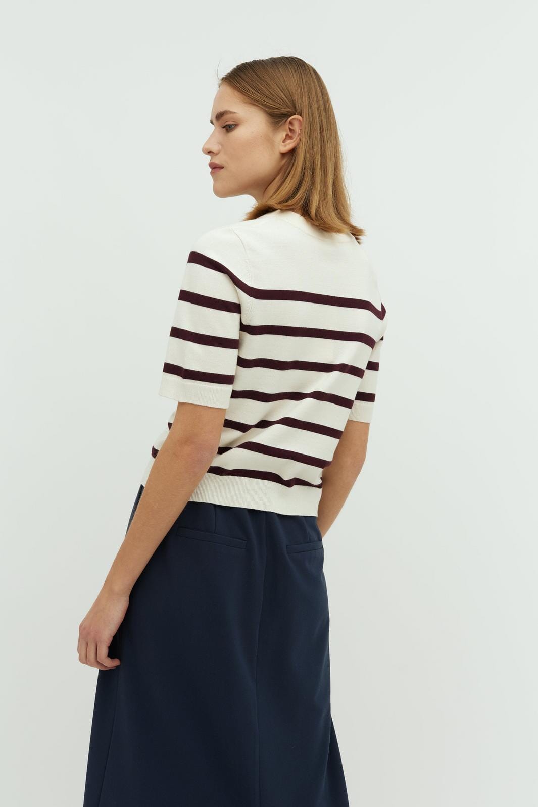 MbyM - Carla-M - Q55 Sugar Wine Stripe Strikbluser 