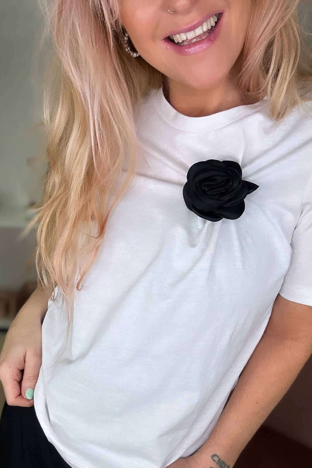 Mellow Moon - Rose Flower Rs02 - Black Hårspænder 