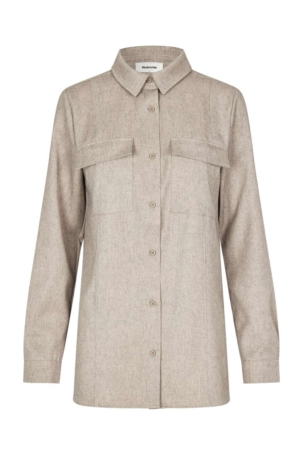 Modström - Kalemmd Shirt - 105 Beige Melange Skjorter 