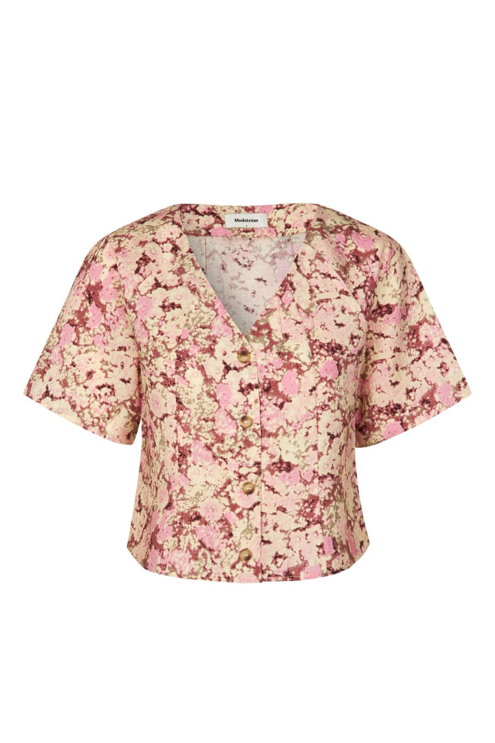 Modström - Meliamd Print Top - 11507 Pink Blossom