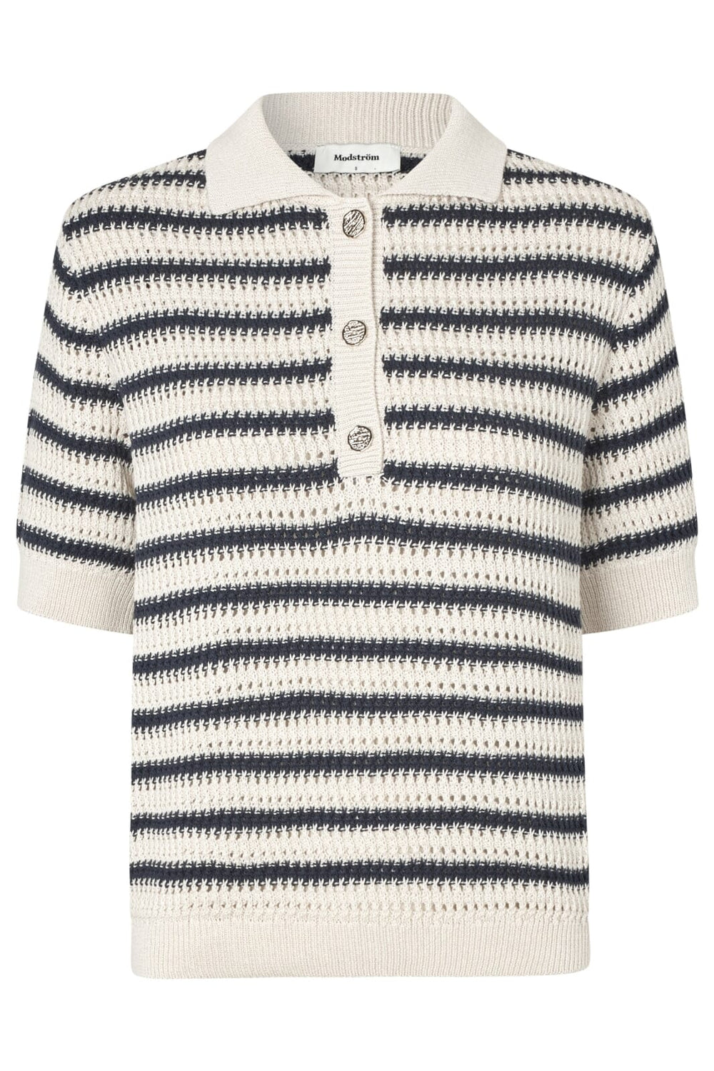 Modström - Tellymd Ss Polo 58760 - 12051 - Navy White Stripe