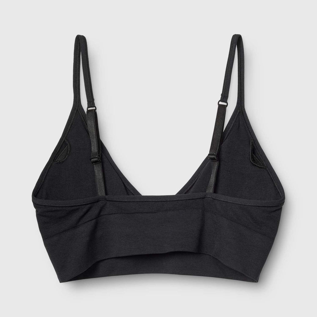 Molly&My Wardrobe - Luise Bra top narrow strap w. padding - Black BH 