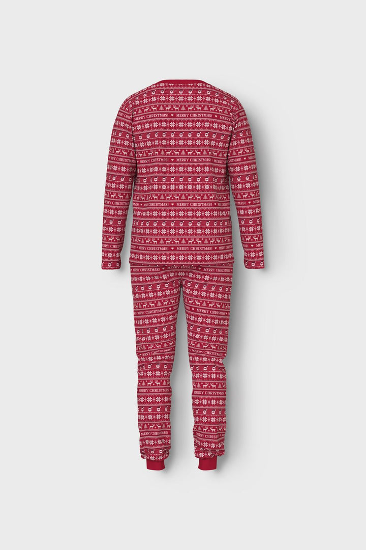 Name It - Nanvismas Ls Nightset - 4668446 Jester Red Merry Christmas