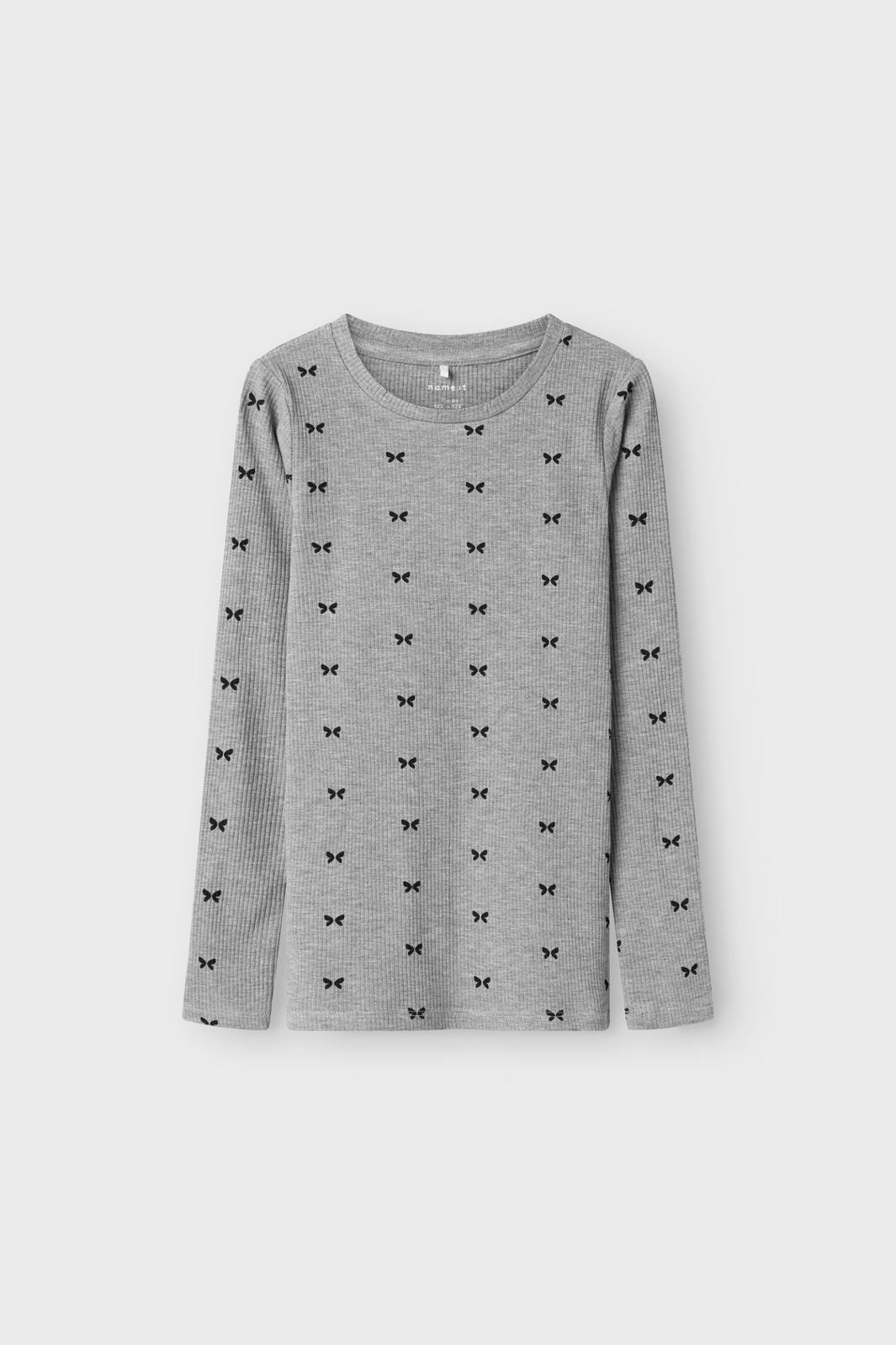 Name It - Nkfdans Ls Top - 4716106 Grey Melange Black