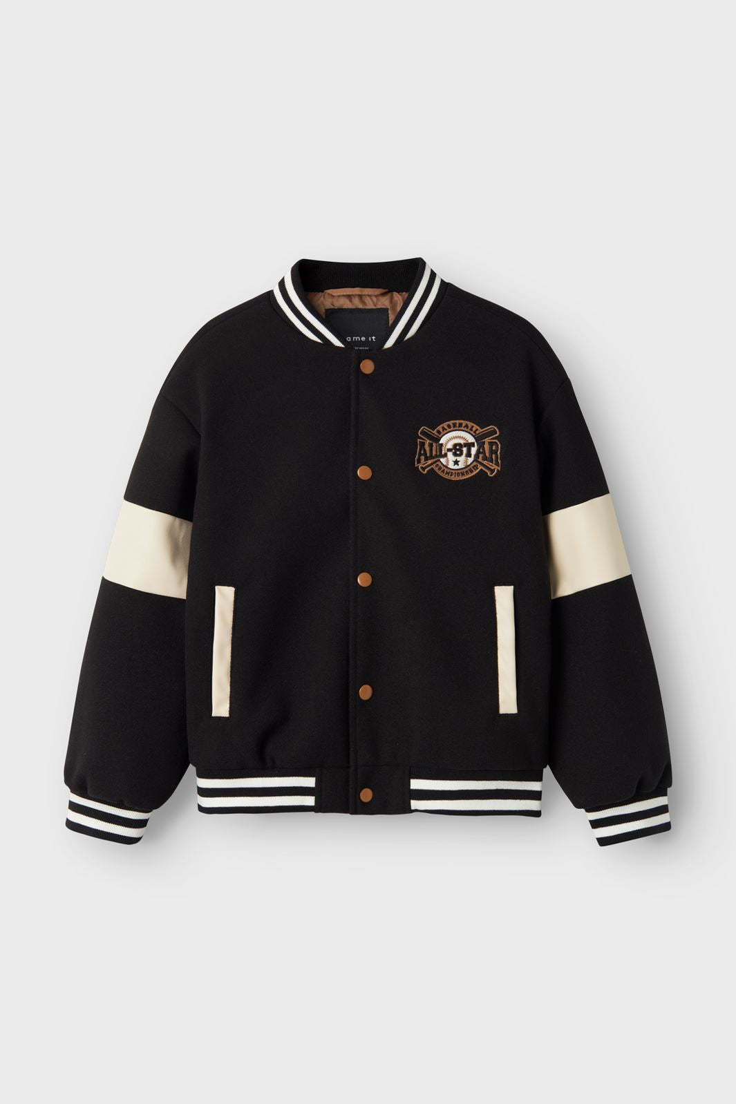 Forudbestilling - Name It - Nkmmikado Varsity Jacket - 4657815 Black