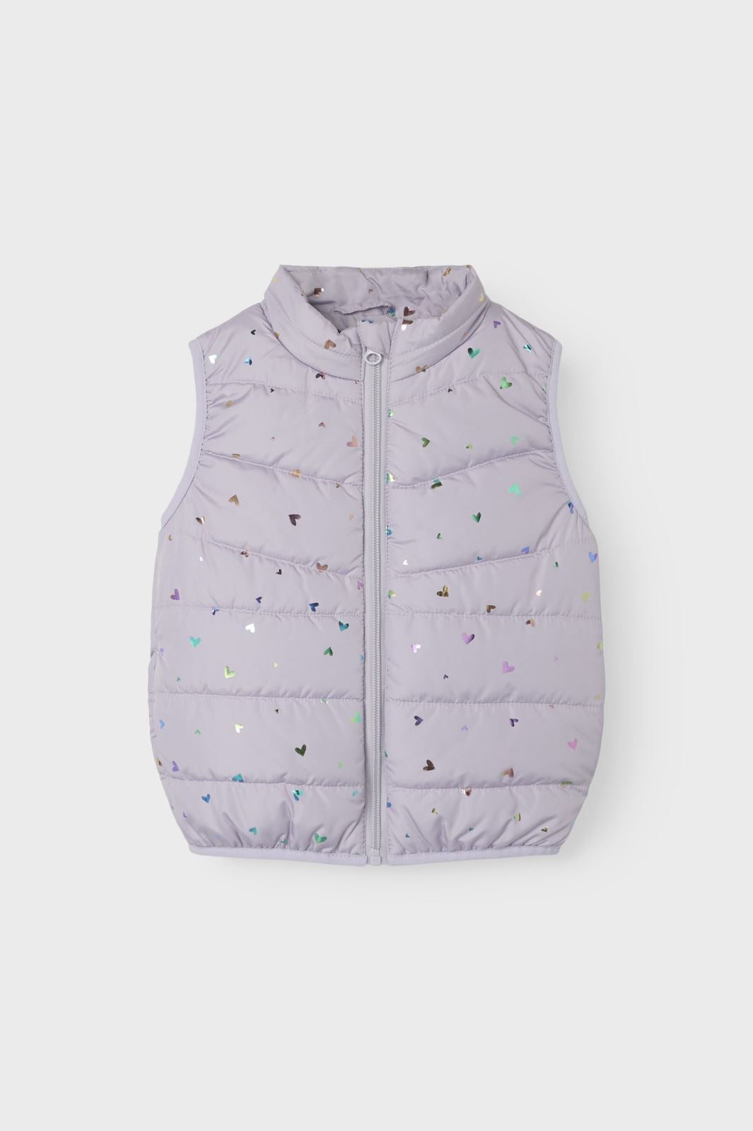 Name It - Nmfmylane Vest Foil Heart - 4647296 Misty Lilac