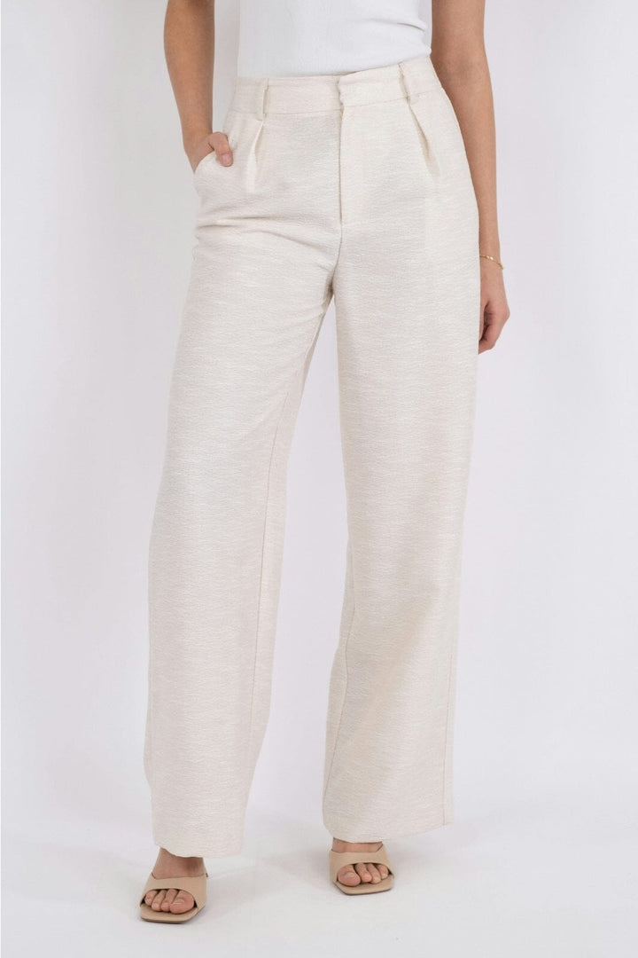 Neo Noir - Alessandra Boucle Pants - Creme Bukser 