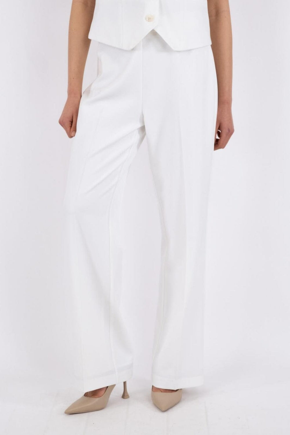 Neo Noir - Alice Melange Pants - White Bukser 