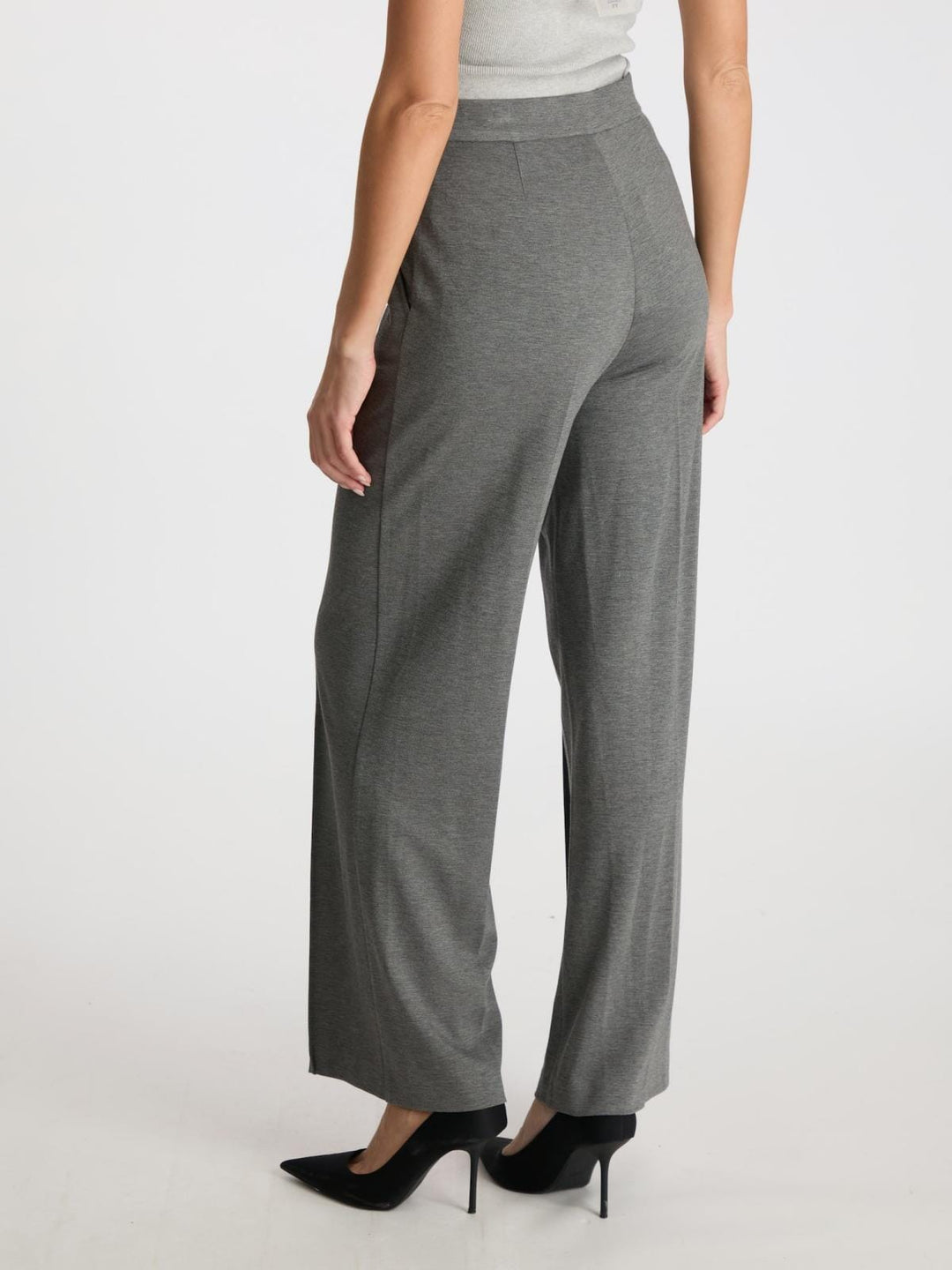 Neo Noir - Anka Soft Pants - Dark Grey Melange Bukser 