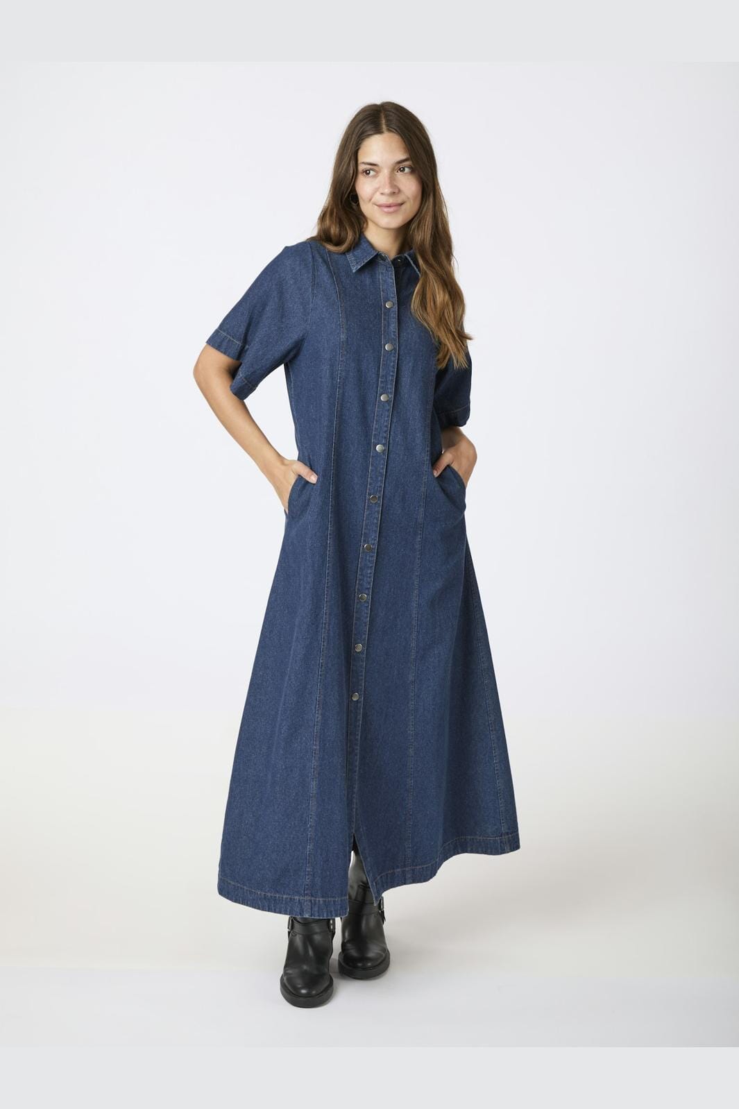 Neo Noir - Balli Denim Dress - Dark Blue