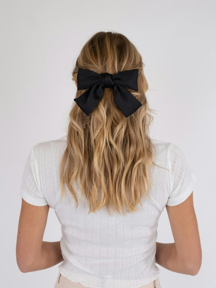 Neo Noir - Bow Hair Clip - Black Hårspænder 