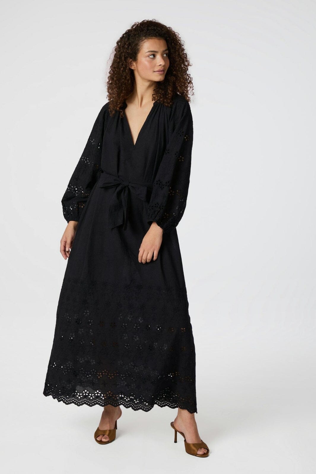 Neo Noir - Colette Embroidery Dress 165171 - 100 - Black