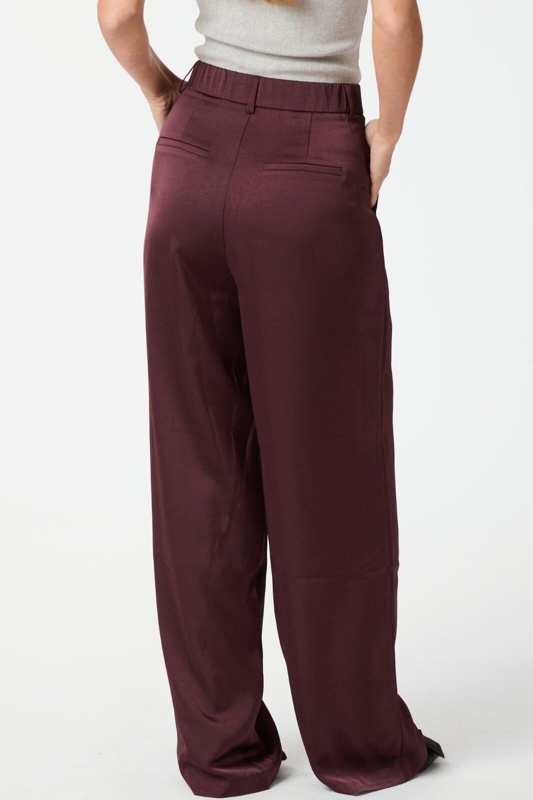 Neo Noir - Emmett Heavy Sateen Pants 164136 - Burgundy