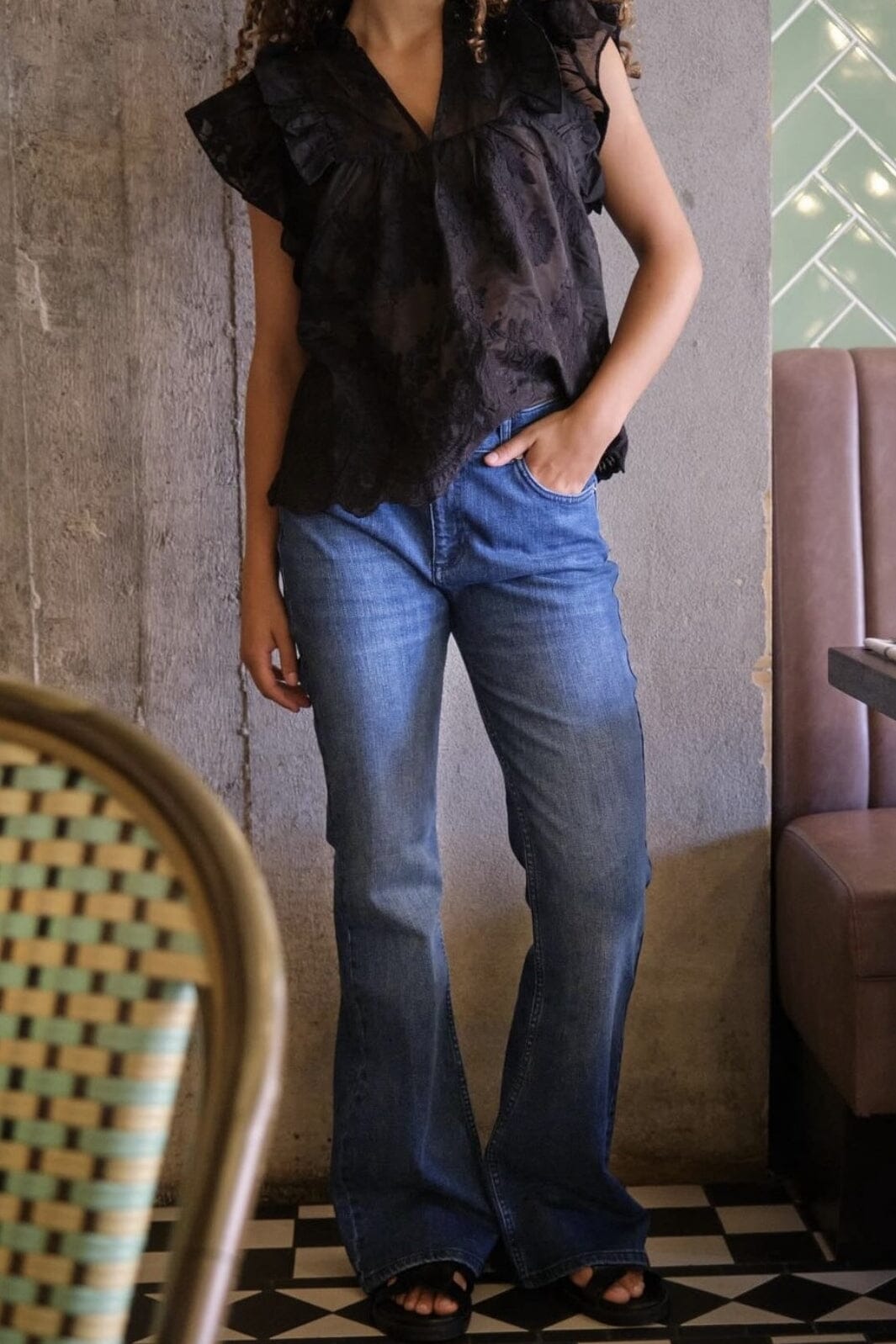 Neo Noir - Georgina Denim Pants - Blue Bukser 