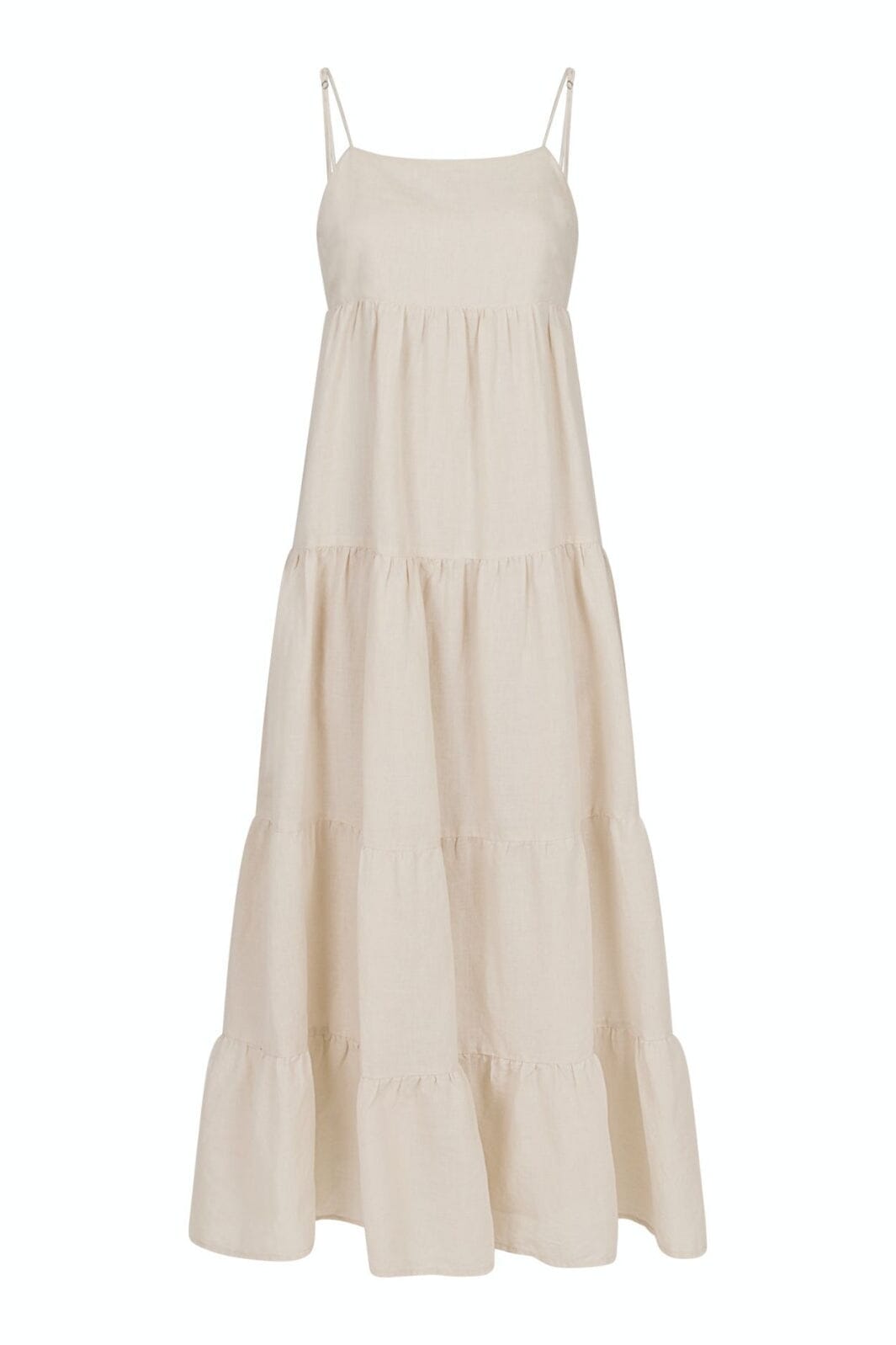 Neo Noir - Haily Linen Dress - Sand Kjoler 