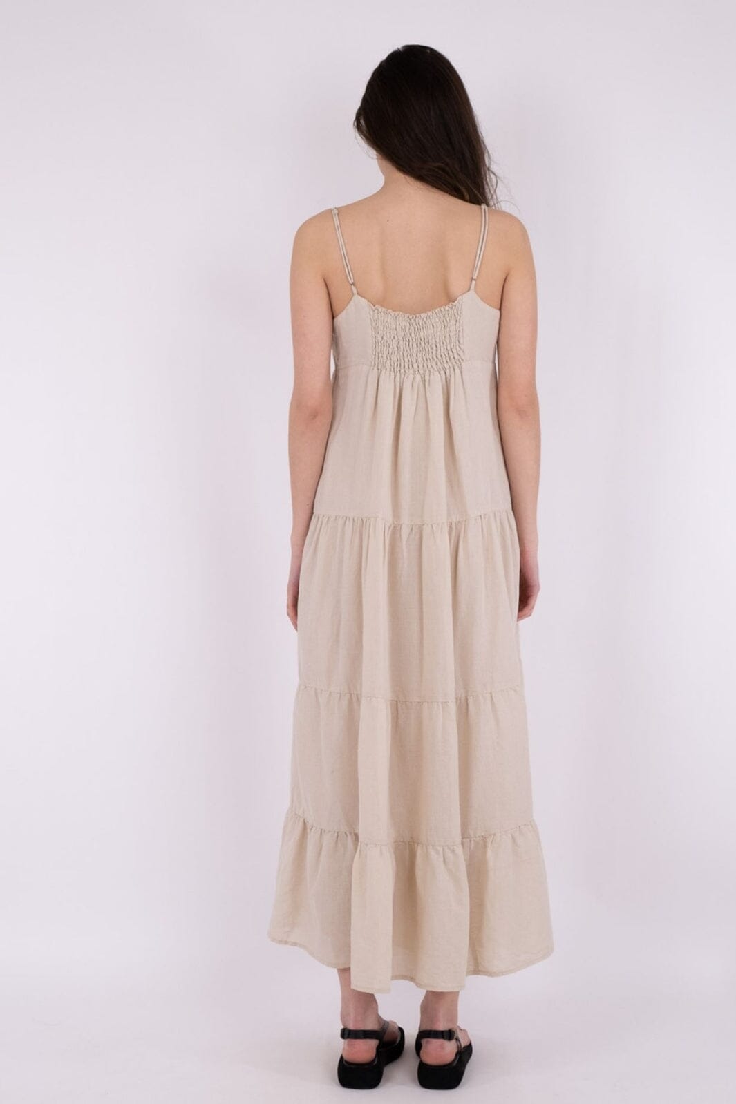 Neo Noir - Haily Linen Dress - Sand Kjoler 