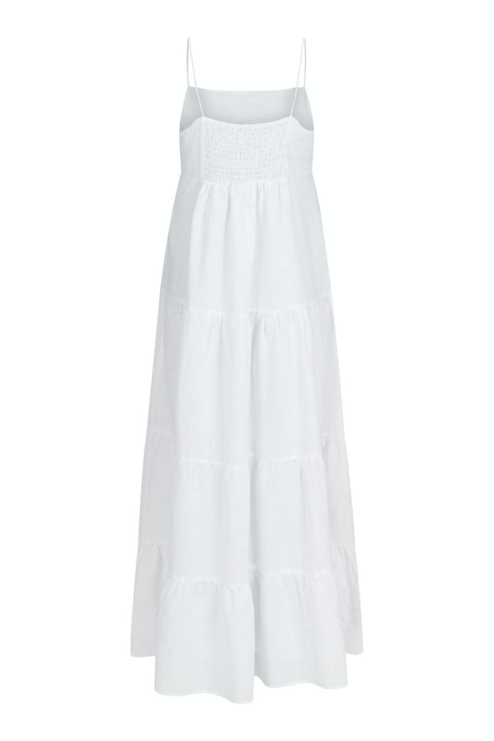 Neo Noir - Haily Linen Dress - White Kjoler 