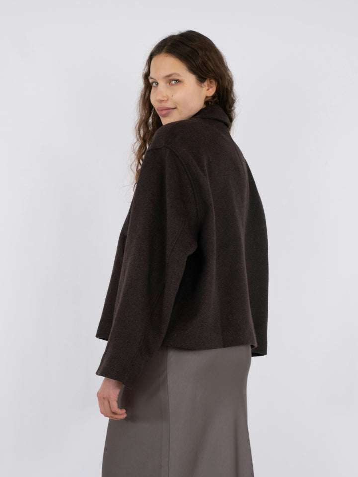 Neo Noir - Hamra Wool Jacket - Chocolate Brown