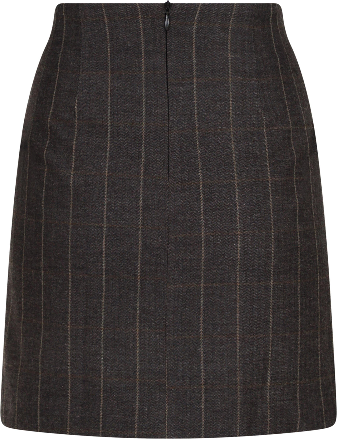 Neo Noir - Helmine Soft Check Skirt - Dark Grey