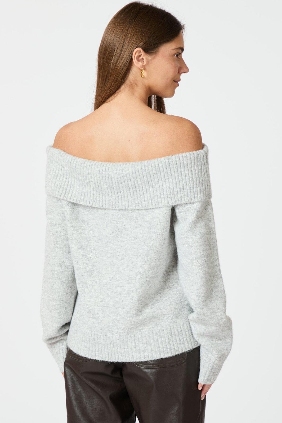 Neo Noir - Jane Knit Blouse 162643 - Light Grey Melange