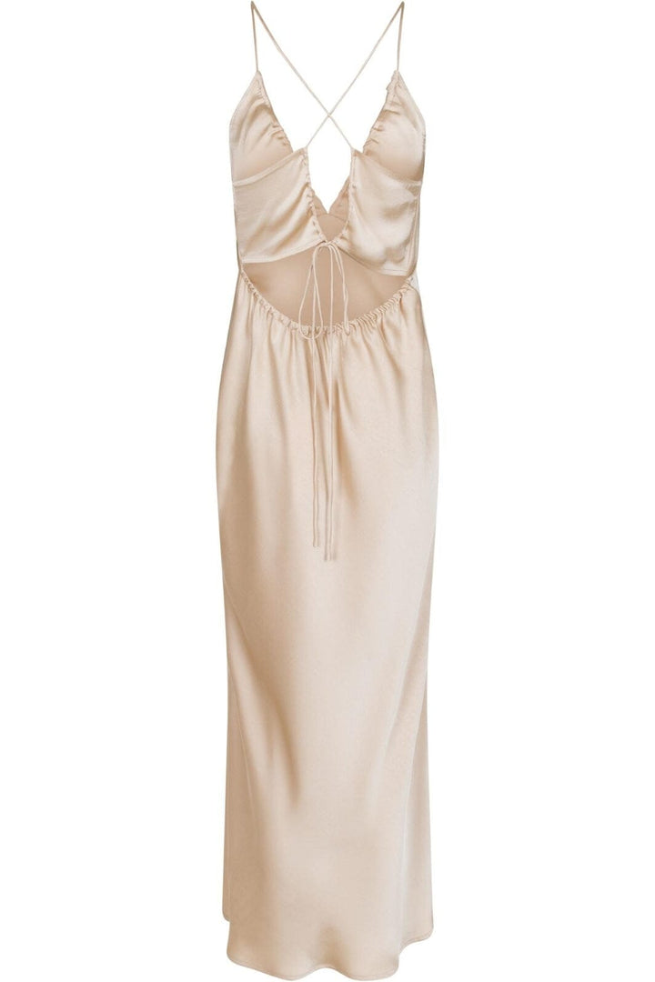 Neo Noir - Jolly Heavy Sateen Dress - Champagne Kjoler 