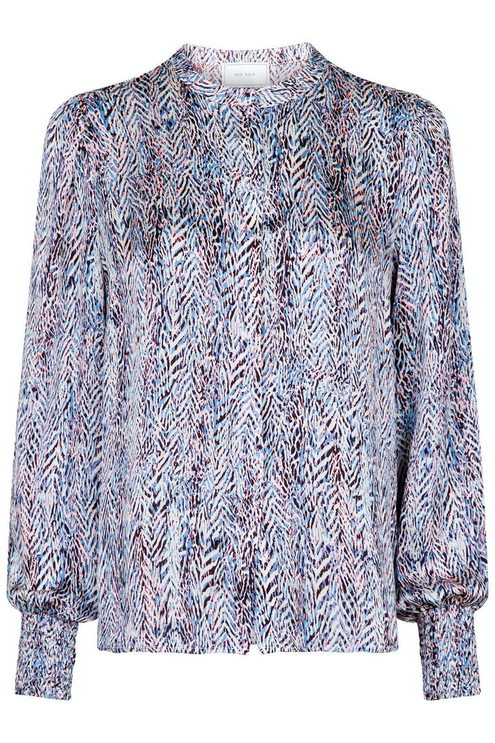 Neo Noir - Kala Ditsy Multi Blouse - Blue Bluser 