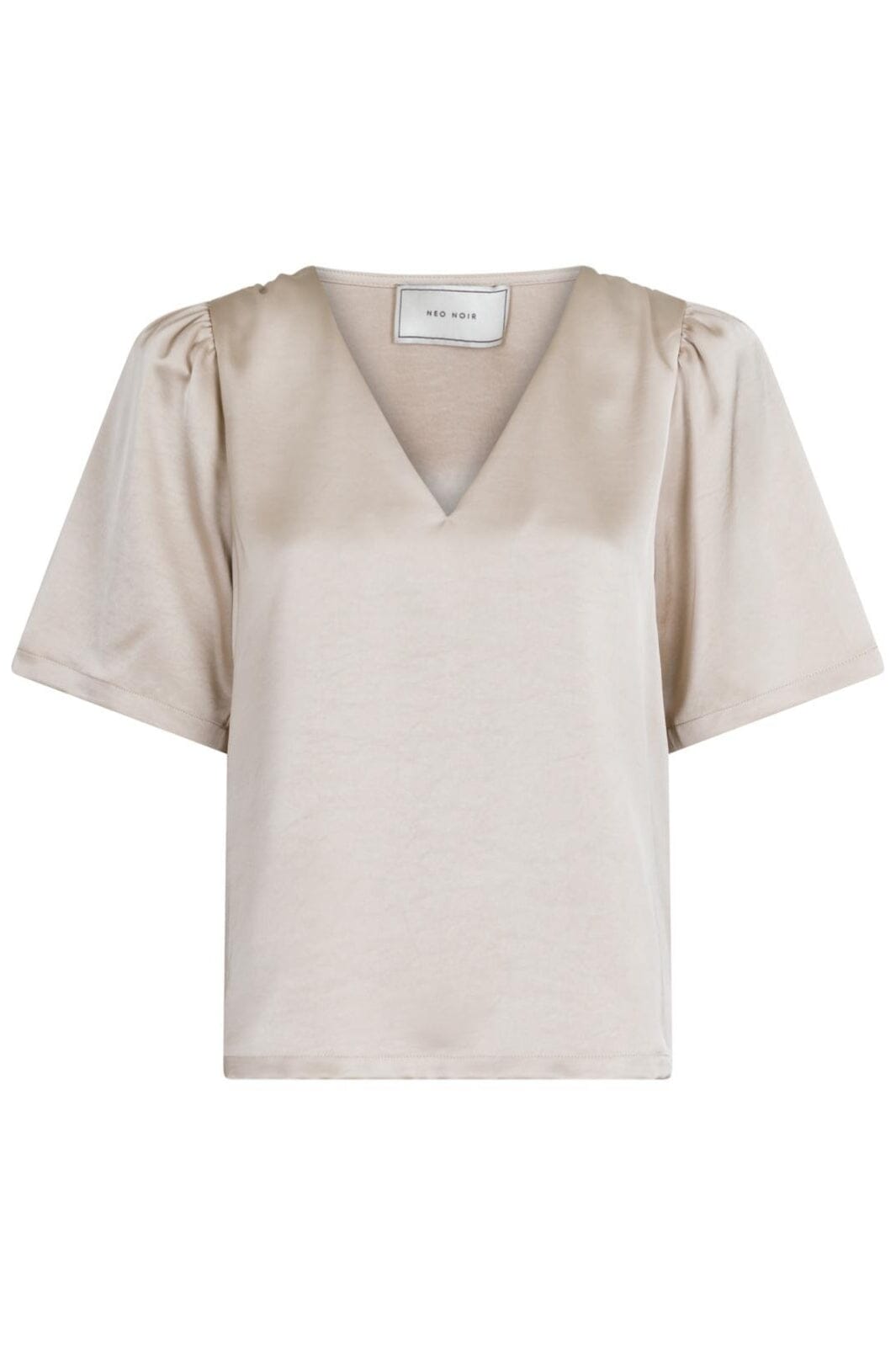 Neo Noir - Largo Heavy Sateen Blouse - Champagne Bluser 