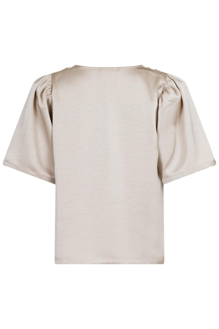 Neo Noir - Largo Heavy Sateen Blouse - Champagne Bluser 