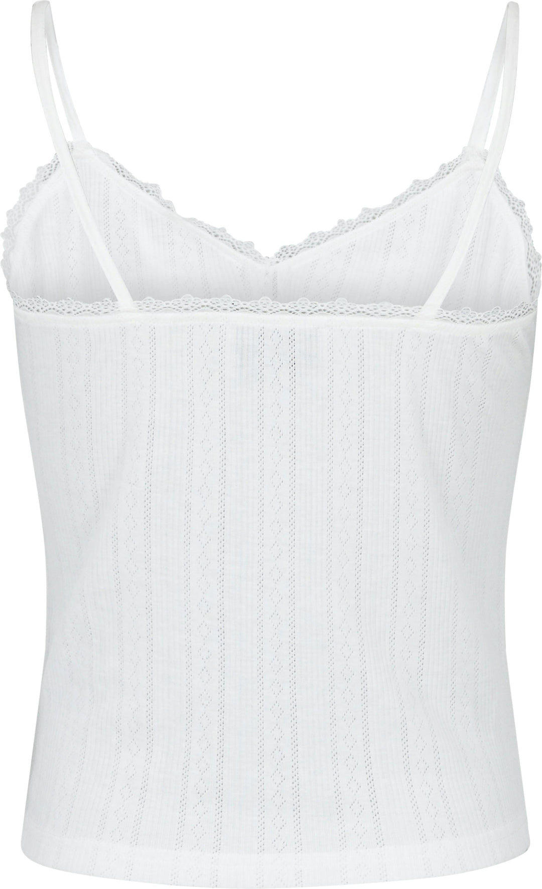 Neo Noir - Lindsay Pointelle Top - White